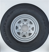 Goodyear Endurance Tire ST235/85R16E with 8 Lug Steel Silver Spoke Wheel